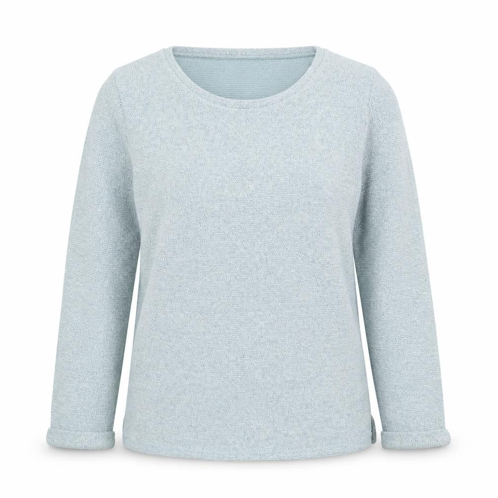 Womens UK Size S ISLE Blue Pullover Jumper