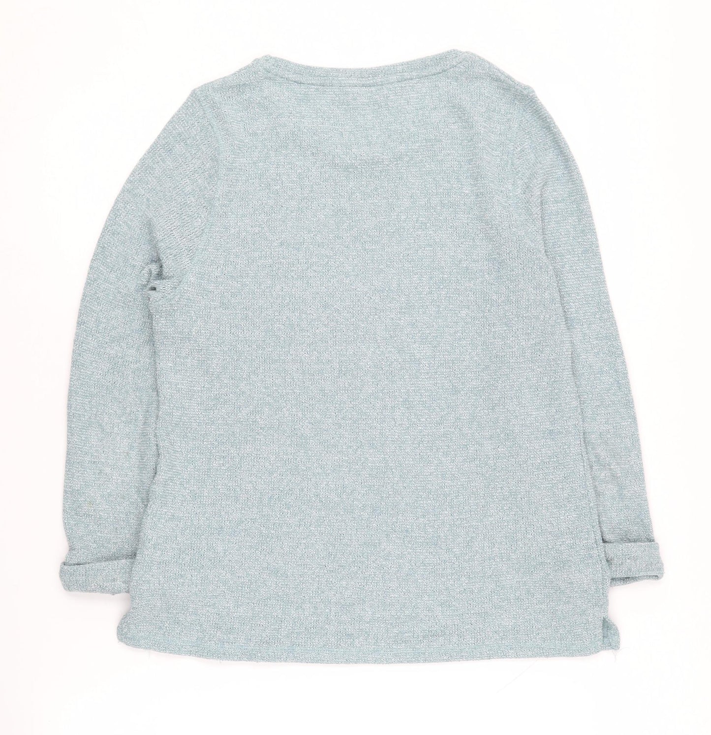 Womens UK Size S ISLE Blue Pullover Jumper