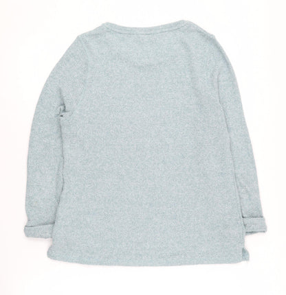 Womens UK Size S ISLE Blue Pullover Jumper