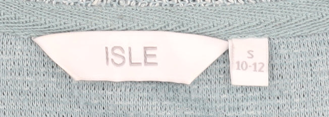 Womens UK Size S ISLE Blue Pullover Jumper