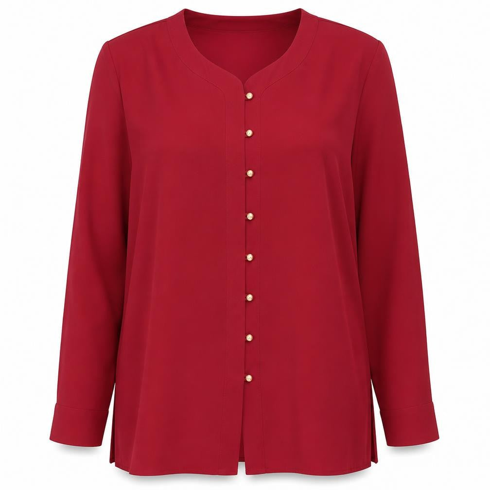 Womens UK Size 16 Berkertex Red Basic Blouse