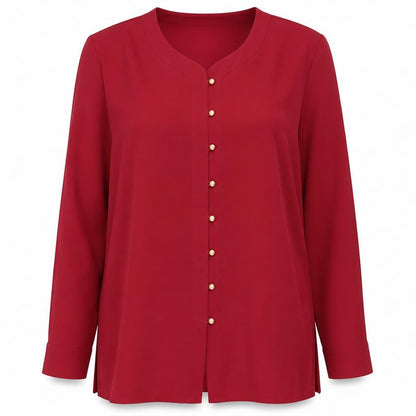 Womens UK Size 16 Berkertex Red Basic Blouse