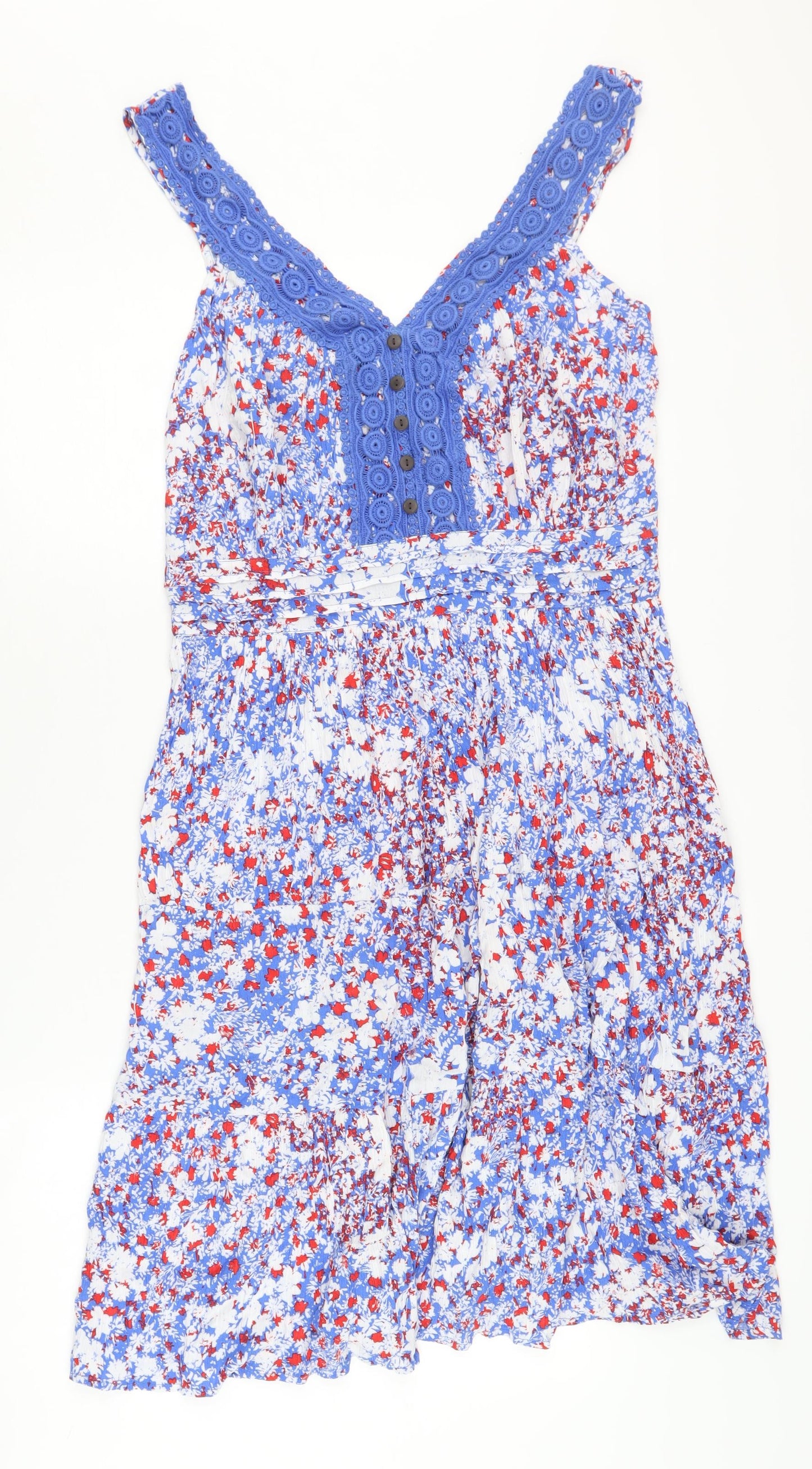 Cotton Traders Women's Floral Sleeveless Dress Size 14