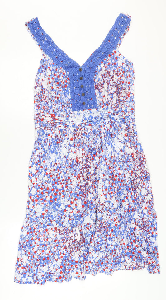 Cotton Traders Women's Floral Sleeveless Dress Size 14