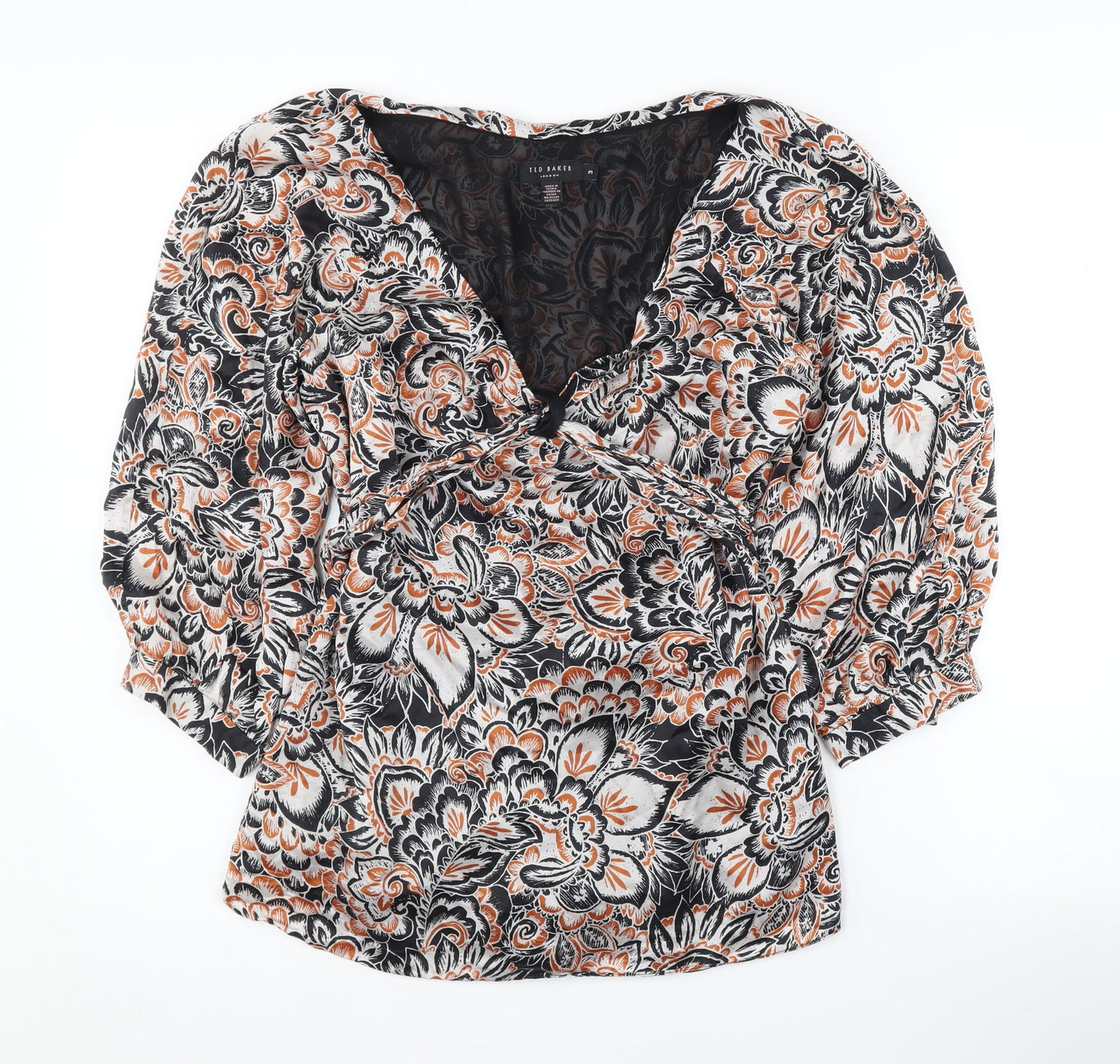 Womens UK Size 12 Ted Baker Multicoloured Basic Blouse