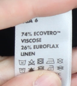 Nobody's Child Women's Black Skirt Size 10, Button Accent