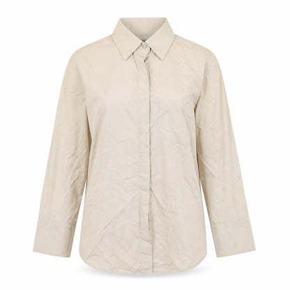 Womens UK Size XS United Colors of Benetton Beige Basic Button-Up
