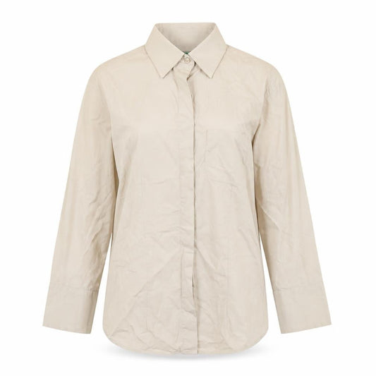 Womens UK Size XS United Colors of Benetton Beige Basic Button-Up