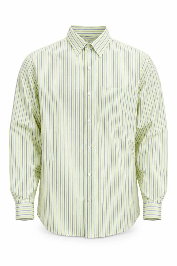 Gap Men's Multicoloured Striped Relaxed Fit Shirt M