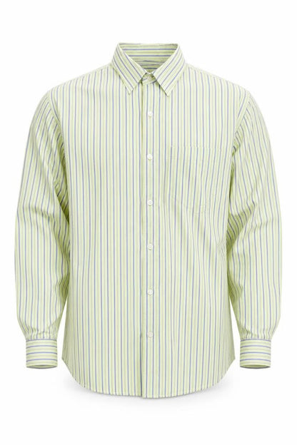 Gap Men's Multicoloured Striped Relaxed Fit Shirt M