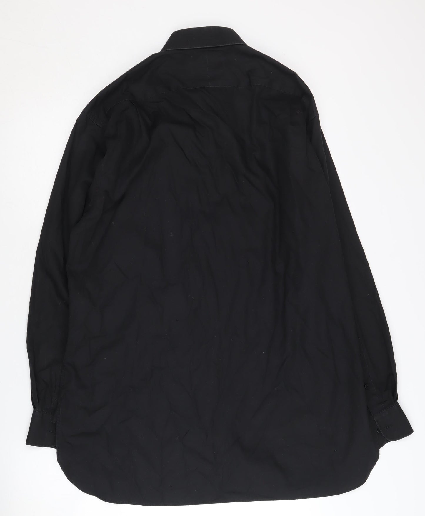 Jeff Banks Men's Black Long Sleeve Shirt, Size 15.5