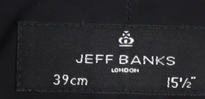Jeff Banks Men's Black Long Sleeve Shirt, Size 15.5