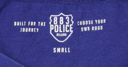 883 Police Men's Blue Crew Neck T-Shirt, Size S