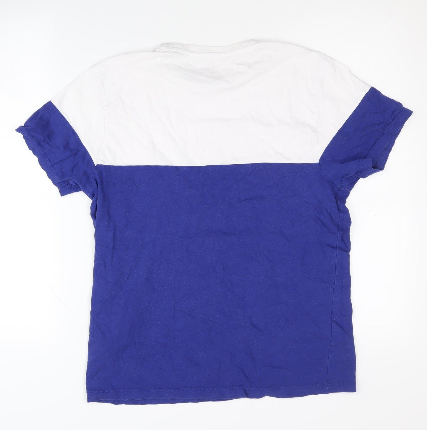 Police Men's Blue White Colourblock T-Shirt Size S