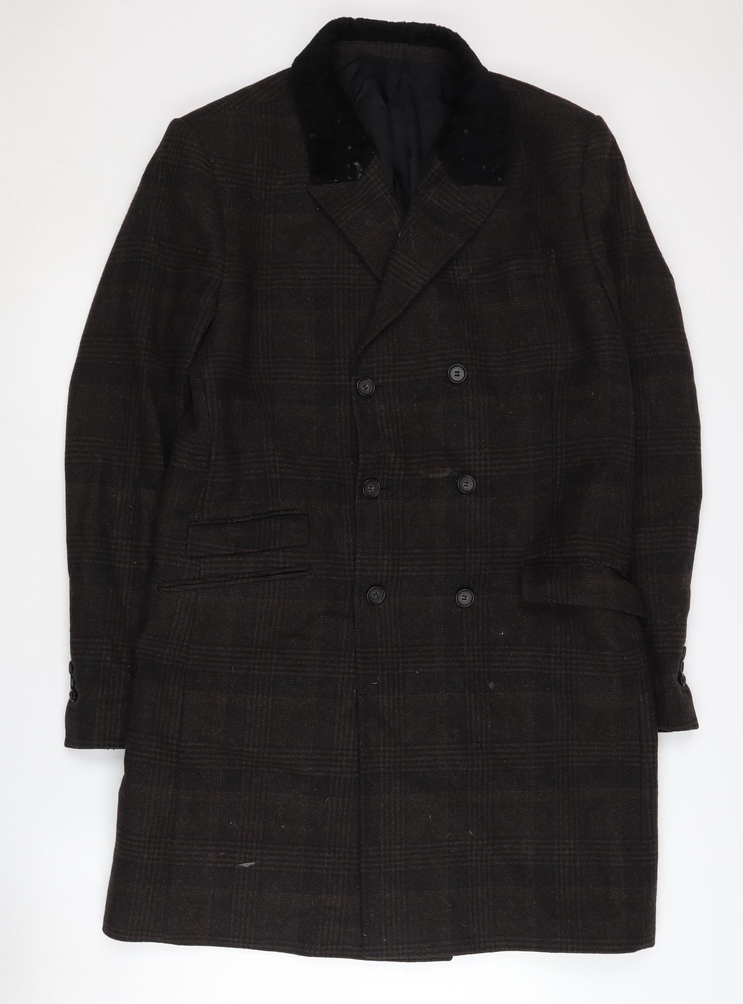 Mens UK Size 52 The Kooples Brown Overcoat