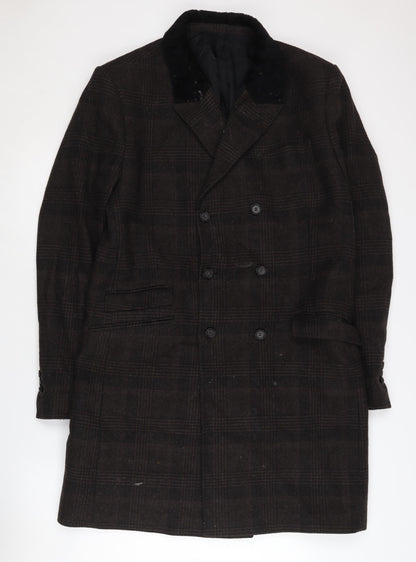Mens UK Size 52 The Kooples Brown Overcoat