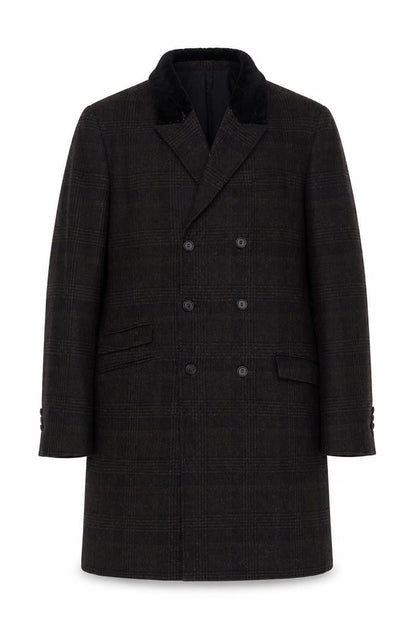 Mens UK Size 52 The Kooples Brown Overcoat