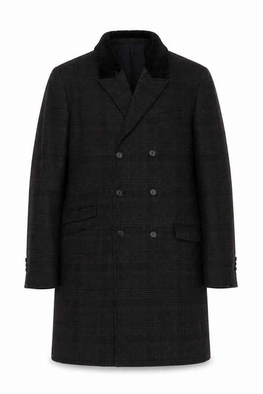 Mens UK Size 52 The Kooples Brown Overcoat