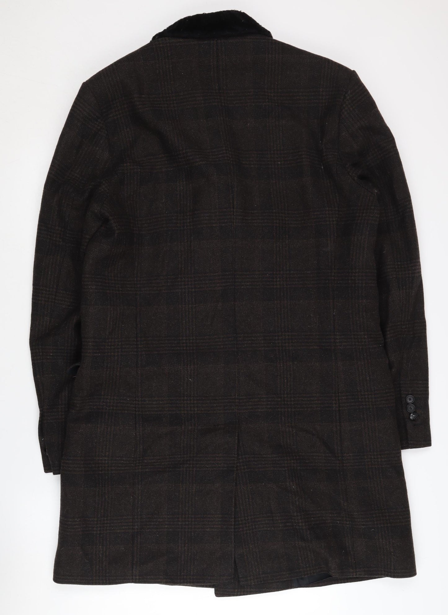 Mens UK Size 52 The Kooples Brown Overcoat