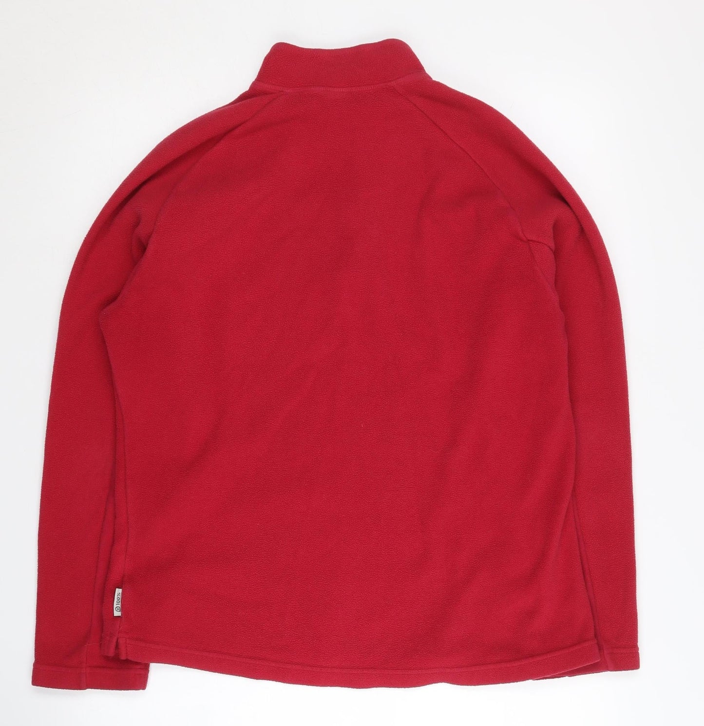 Oxylane Red Unisex XL Fleece Sweatshirt, 1/4 Zip