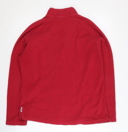 Oxylane Red Unisex XL Fleece Sweatshirt, 1/4 Zip