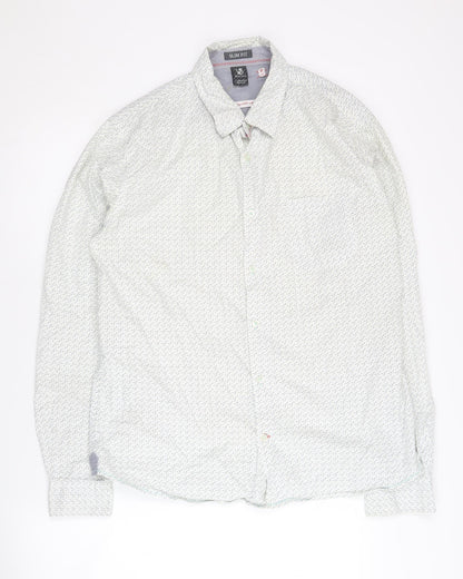 White Stuff Men's M White Slim Fit Graphic Shirt