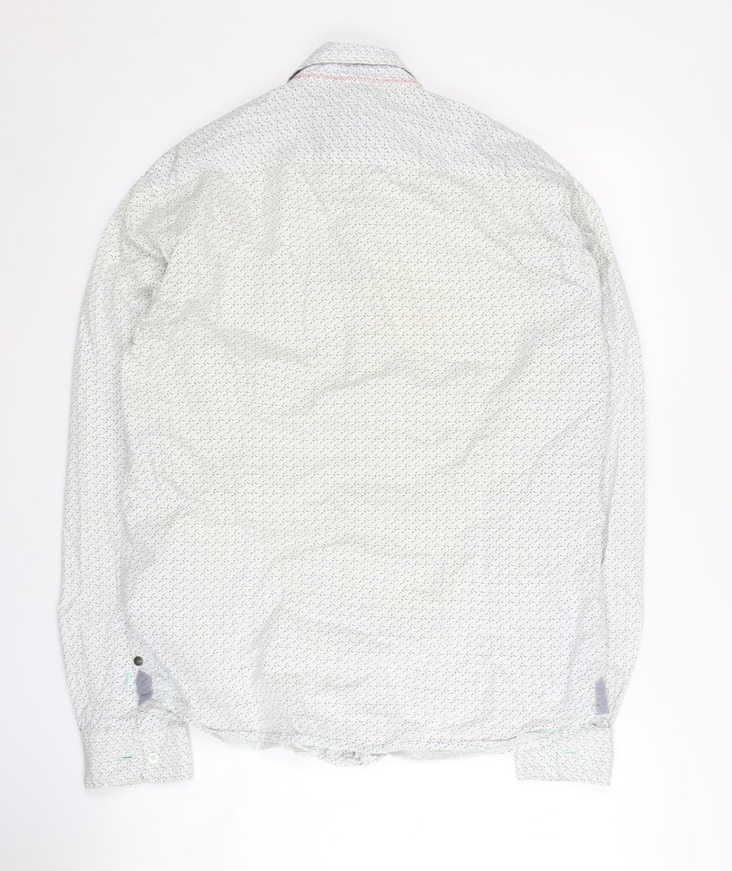 White Stuff Men's M White Slim Fit Graphic Shirt