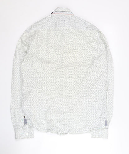 White Stuff Men's M White Slim Fit Graphic Shirt