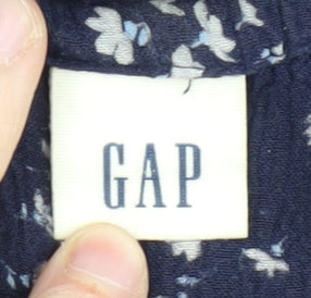 GAP Women's Blue Floral Off-Shoulder Blouse XS