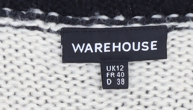 Womens UK Size 12 Warehouse Black Pullover Jumper