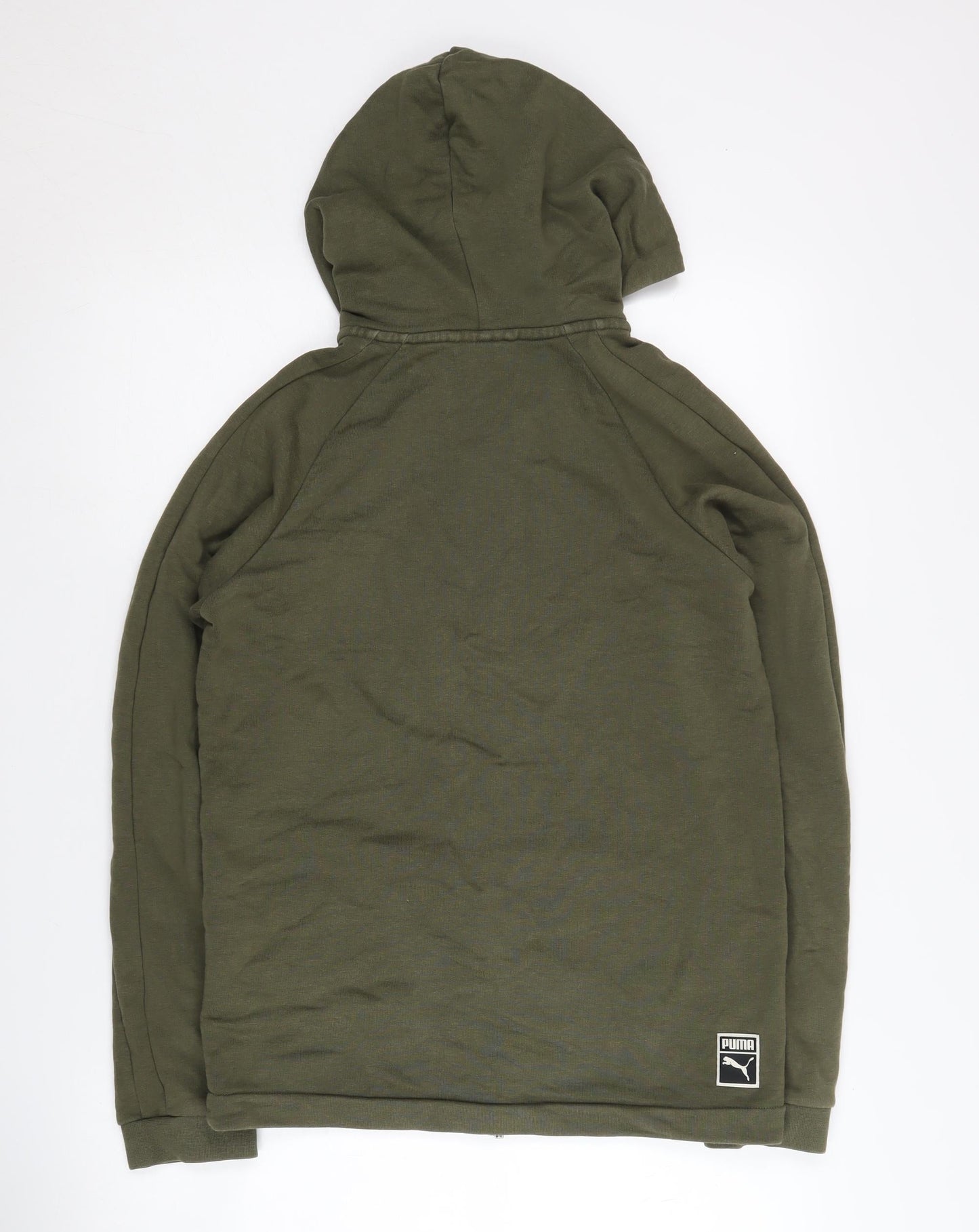 Mens UK Size XS PUMA Green Full Zip Hoodie