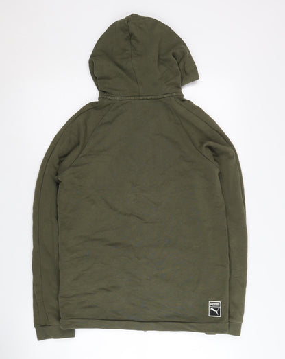 Mens UK Size XS PUMA Green Full Zip Hoodie