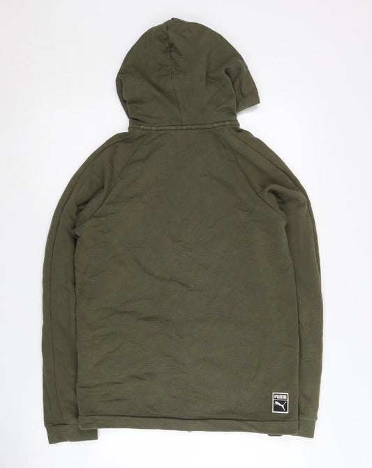 Mens UK Size XS PUMA Green Full Zip Hoodie