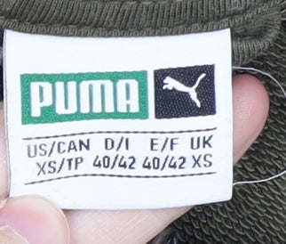 Mens UK Size XS PUMA Green Full Zip Hoodie
