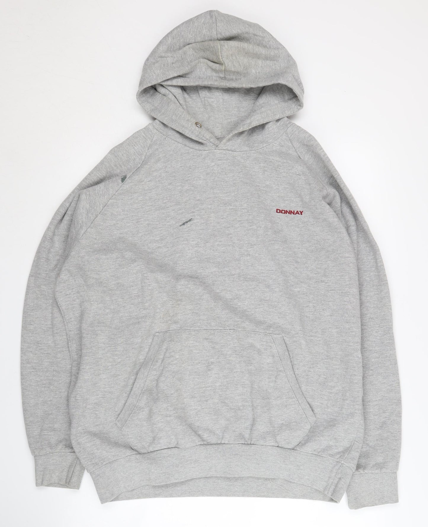 Mens UK Size L Donnay Grey Pullover Hoodie
