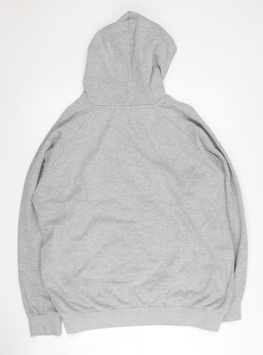 Mens UK Size L Donnay Grey Pullover Hoodie