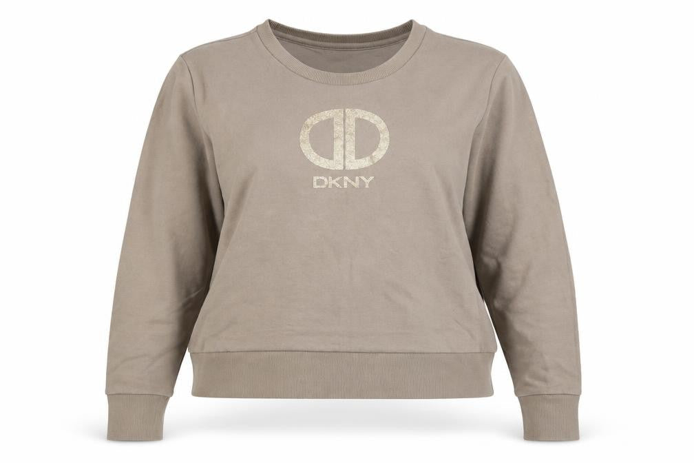 Womens UK Size M DKNY Beige Pullover Sweatshirt