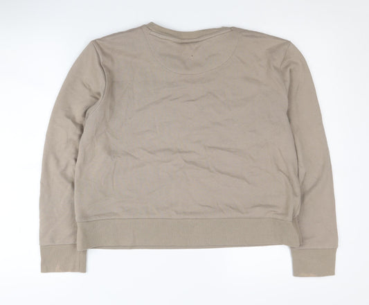 DKNY Women's Beige Logo Sweatshirt Medium