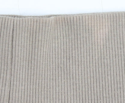 DKNY Women's Beige Logo Sweatshirt Medium