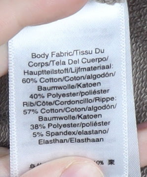 DKNY Women's Beige Logo Sweatshirt Medium