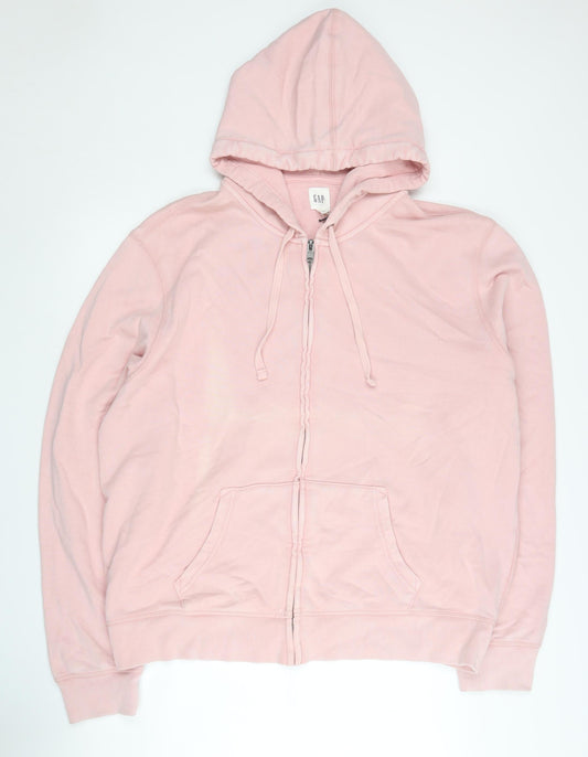 GAP Women's Pink XL Full Zip Hoodie - Casual & Comfy