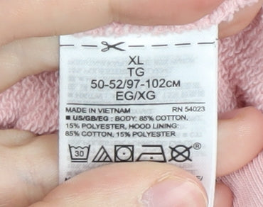 GAP Women's Pink XL Full Zip Hoodie - Casual & Comfy