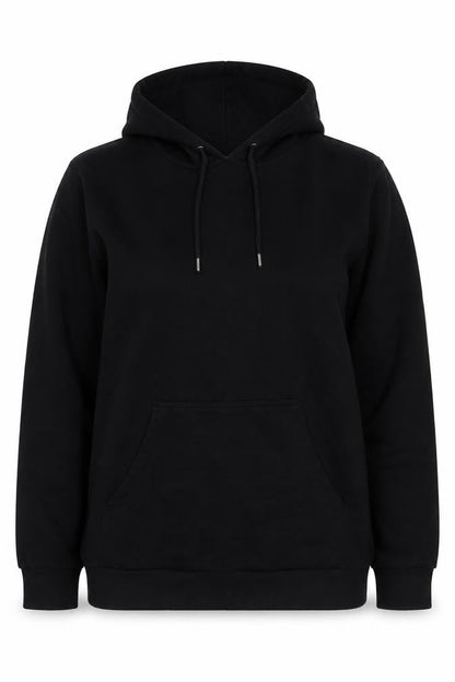 Front view of Brave Soul unisex black pullover hoodie l