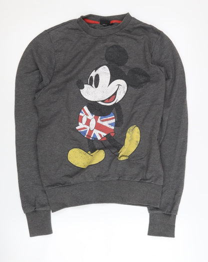 Mens UK Size S Disney Grey Pullover Sweatshirt