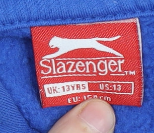 Slazenger Boys Blue Pullover Hoodie Size 13 Years