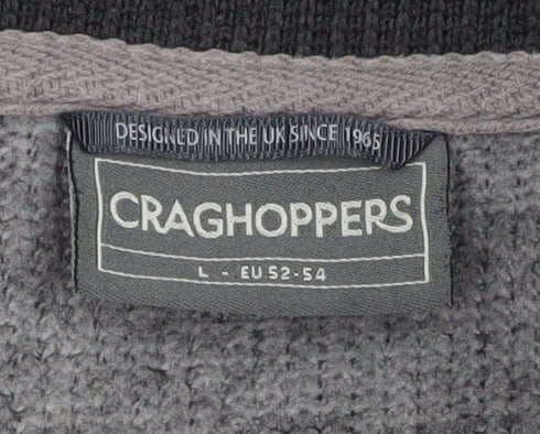 Mens UK Size L Craghoppers Grey 1/2 Zip Sweatshirt