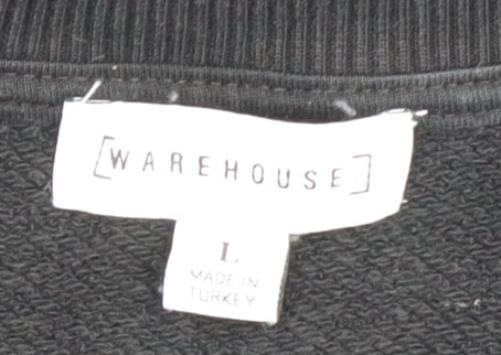 Warehouse Women's Black Pullover Sweatshirt L