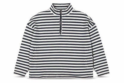 Phase Eight Women's Black Striped Pullover Sweatshirt Size 10