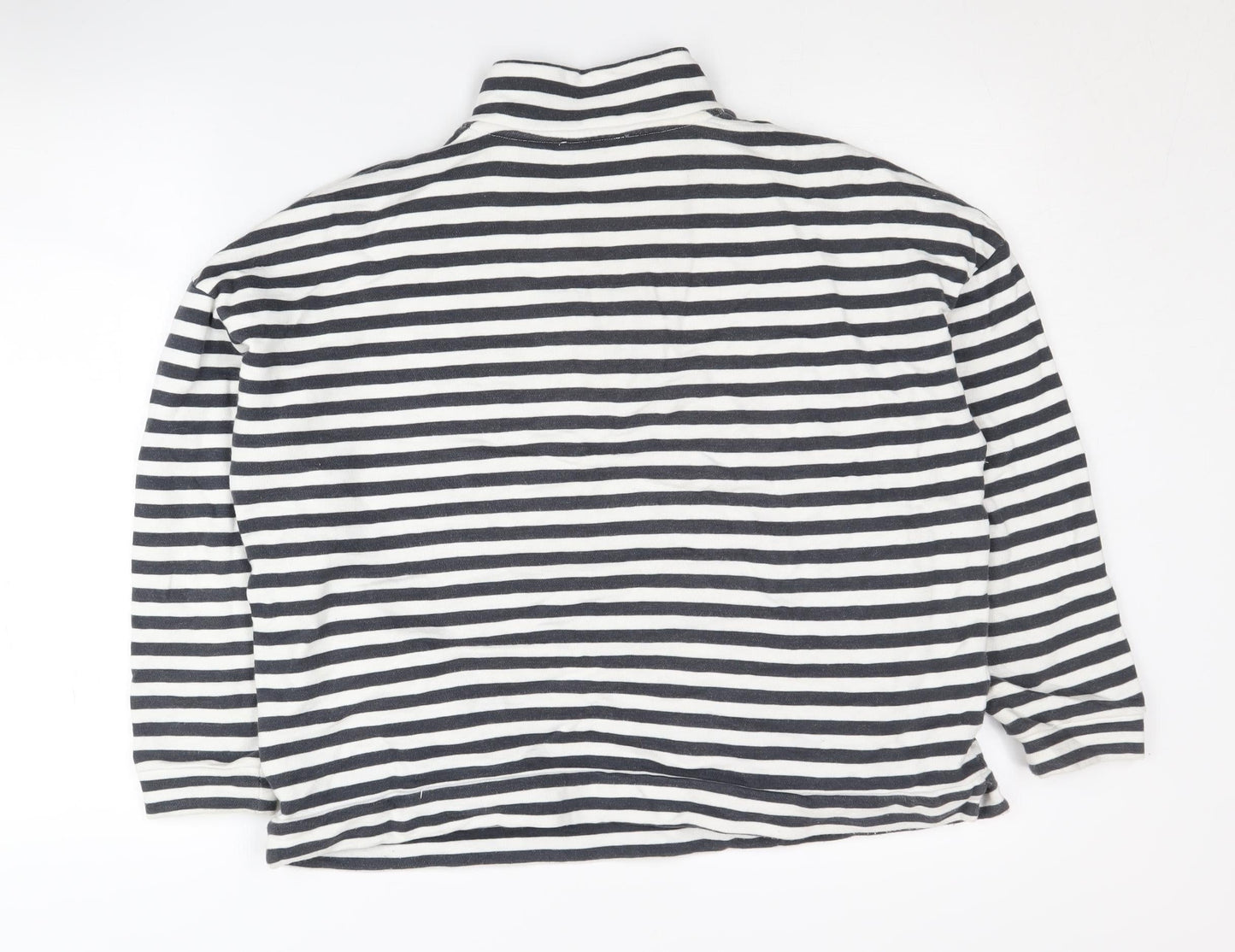 Phase Eight Women's Black Striped Pullover Sweatshirt Size 10