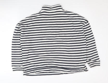 Phase Eight Women's Black Striped Pullover Sweatshirt Size 10